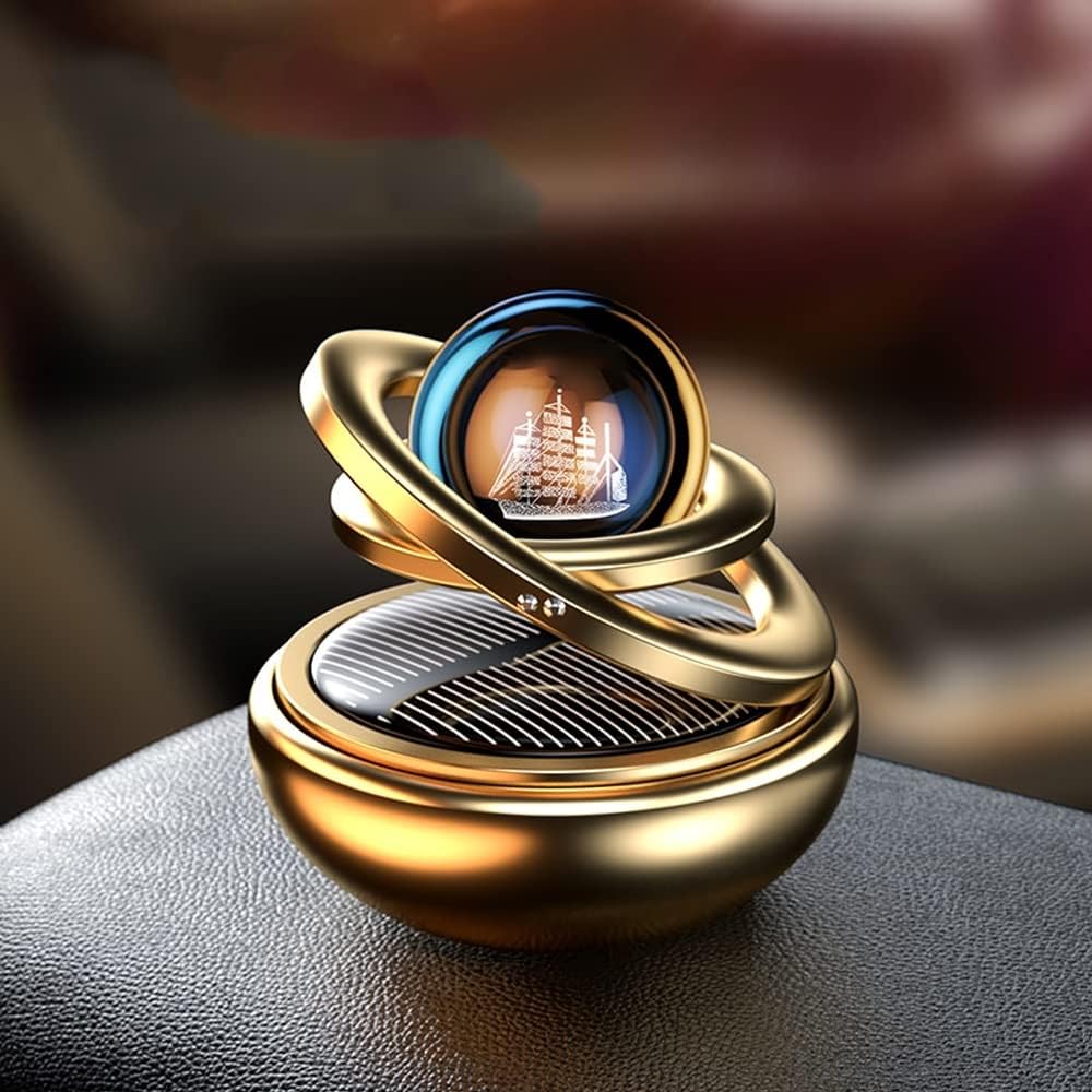 Solar Car Air Freshener Rotating Aromatherapy