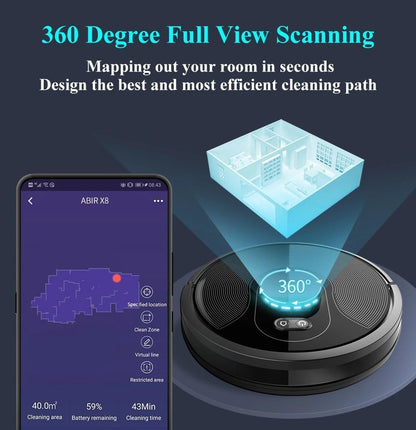 X8 Robot Vacuum Cleaner ,Laser System